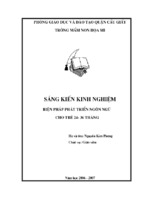 Skkn 1 số biện pháp phát triển ngôn ngữ cho trẻ em mầm non mới đi học trường mầm non họa mi