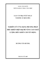 Nghiên cứu ứng dụng phương pháp điều khiển hiện đại để nâng cao chất lượng điều khiển chuyển động