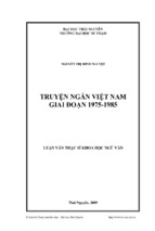 Truyện ngắn việt nam giai đoạn 1975 1985