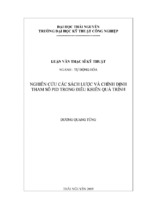 Nghiên cứu các sách lược và chỉnh định tham số cho bộ pid trong điều khiển quá trình