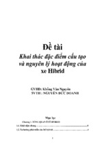 đề tài khai thác đặc điểm cấu tạo và nguyên lý hoạt động của xe hibrid