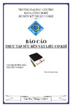 Báo cáo thực tập sức bền vật liệu cơ khí
