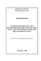 ứng dụng phần mềm emp   test đổi mới kiểm tra đánh giá kết quả học tập của học sinh trong dạy học sinh học 10 ở tỉnh bắc giang