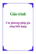 Các phương pháp gia công biến dạng