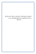 đề tài thực trạng lạm phát ở việt nam từ 2008 2011 và các giải pháp kiềm chế lạm phát ở nước ta hiện nay