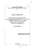 Báo cáo tổng kết đề tài  đề xuất một số giải pháp ứng dụng công nghệ thông tin trong quản lý hoạt động nghiên cứu khoa học và công nghệ (lĩnh vực khoa học giáo dục) ở một số cơ sở nghiên cứu