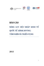 Báo cáo năng lực hội nhập kinh tế quốc tế bình dương tầm nhìn và triển vọng 2013