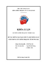 Khóa luận chính trị quốc tế hiện đại những mặt hạn chế của hệ thống luật chơi trong nền chính trị quốc tế đương đại