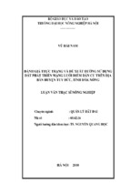 Luận văn thạc sĩ nông nghiệp đánh giá thực trạng và đề xuất hướng sử dụng đất phát triển mạng lưới điểm dân cư trên địa bàn huyện tuy đức tỉnh đăk nông