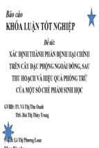 Báo cáo khóa luận tốt nghiệp xác định thành phần bệnh hại chính trên cây đậu phộng ngoài đồng, sau thu hoạch và hiệu quả phòng trừ của một số chế phẩm sinh học