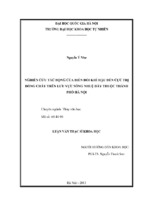 Luận văn thạc sĩ nghiên cứu tác động của biến đổi khí hậu đến cực trị dòng chảy trên lưu vực sông nhuệ đáy thuộc thành phố hà nội