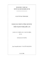 Luận văn thạc sĩđánh giá chất lượng dịch vụ trên mạng wireless lan