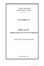 Luận văn thạc sĩ nhân vật nữ trong sáng tác của võ thị hảo