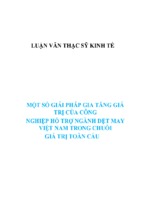 Kinh tế công nghiệp hỗ trợ ngành dệt may việt nam trong chuỗi giá trị toàn cầu