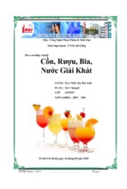 Báo cáo Thực hành cồn, rượu, bia, nước giải khát