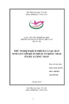 Thử nghiệm kích thích cá sặc rằn sinh sản với kích thích tố khác nhau ở liều lượng thấp