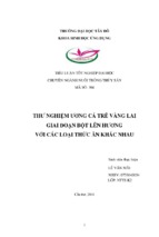 Thử nghiệm ương cá trê vàng lai giai đoạn từ bột lên hương với các loại thức ăn khác nhau