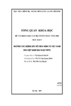 đề tài khoa học cấp bộ tuyển thầu năm 2006 những tác động đối với nền kinh tế việt nam khi việt nam gia nhập wto