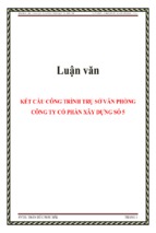 Luận văn kết cấu công trình trụ sở văn phòng công ty cổ phần xây dựng số 5