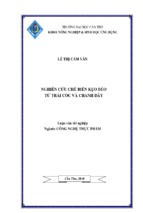 Nghiên cứu chế biến kẹo dẻo từ trái cóc và chanh dây