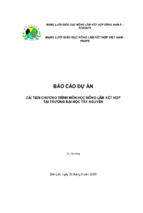 Báo cáo dự án cải tiến chương trình môn học nông lâm kết hợp tại trường đại học tây nguyên