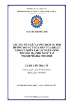 Các yếu tố chất lượng dịch vụ ảnh hưởng đến sự thỏa mãn của khách hàng cá nhân tại các ngân hàng thương mại nhà nước tại thành phố hồ chí minh.encrypted