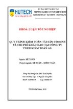 Báo cáo quy trình kiểm toán khoản mục tài sản cố định và chi phí khấu hao tài sản cố định tại công ty tnhh kiểm toán as