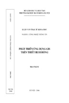 Luận văn thạc sĩphát triển ứng dụng gis trên thiết bị di động