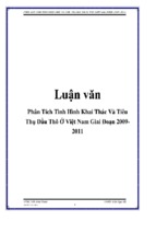 Báo cáo phân tích tình hình khai thác và tiêu thụ dầu thô ở việt nam giai đoạn 2009 2011