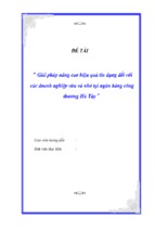 đề tài giải pháp nâng cao hiệu quả tín dụng đối với các doanh nghiệp vừa và nhỏ tại ngân hàng công thương hà tây