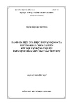 đánh giá hiệu quả phục hồi vận động của phương pháp châm cải tiến kết hợp vận động trị liệu trên bệnh nhân nhồi máu não trên lều