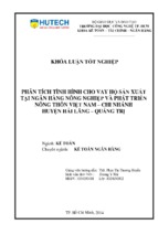 Báo cáo phân tích tình hình cho vay hộ sản xuất tại ngân hàng nông nghiệp và phát triển nông thôn việt nam chi nhánh huyện hải lăng tỉnh quảng trị