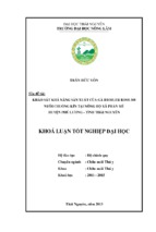 Khảo sát khả năng sản xuất của gà broiler ross 308 nuôi chuồng kín tại nông hộ xã phấn mễ huyện phú lương tỉnh thái nguyên