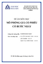 Báo cáo đề án môn học mô phỏng giá cổ phiếu có bước nhảy