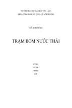 đồ án môn học  trạm bơm nước thải