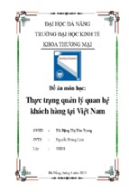 Báo cáo đề án thực trạng quản lý quan hệ khách hàng tại việt nam