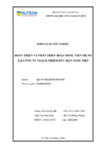 Báo cáo hoàn thiện và phát triển hoạt động tiếp thị số tại công ty trách nhiệm hữu hạn trách nhiệm hữu hạn ngọc điệp