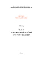 Quản lý rừng phòng hộ đầu nguồn và rừng phòng hộ ven biển