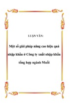 Báo cáo một số giải pháp nâng cao hiệu quả nhập khẩu ở công ty xuất nhập khẩu tổng hợp ngành muối