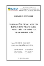 Nâng cao công tác huy động vốn tại ngân hàng tmcp á châu chi nhánh tân thuận phong giao dịch phú xuân