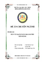 đề án chuyên ngành bàn về hạch toán doanh thu bán hàng