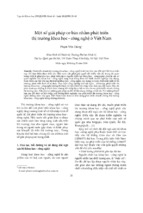 Báo cáo một số giải pháp cơ bản nhằm phát triển thị trường khoa học   công nghệ ở việt nam