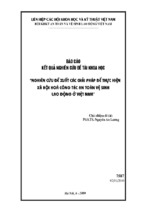 Nghiên cứu đề xuất các giải pháp để thực hiện xã hội hóa công tác an toàn vệ sinh lao động ở việt nam