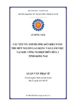 Các yếu tố ảnh hưởng đến khả năng thu hút nguồn lao động vào làm việc tại khu công nghiệp biên hòa 2 tỉnh đồng nai.encrypted