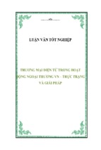 Báo cáo luận văn tốt nghiệp thương mại điện tử trong hoạt động ngoại thương vn thực trạng và giải pháp