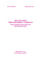 Báo cáo chung tổng quan ngành y tế năm 2014 tăng cường dự phòng và kiểm soát bệnh không lây nhiễm phần 1