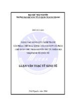 Nâng cao năng lực cạnh tranh sản phẩm chè xuất khẩu của công ty cổ phần chè quân chu, thái nguyên trước thềm hội nhập kinh tế quốc tế