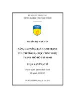 Nâng cao năng lực cạnh tranh của trường đại học công nghệ thành phố hồ chí minh