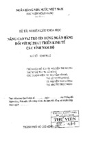 Nâng cao vai trò tín dụng ngân hàng đối với sự phát triển kinh tế các tỉnh nam bộ