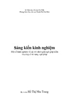 Báo cáo sáng kiến kinh nghiệm một số kinh nghiệm về các trò chơi ngôn ngữ giúp kiểm tra, củng cố từ vựng, ngữ pháp